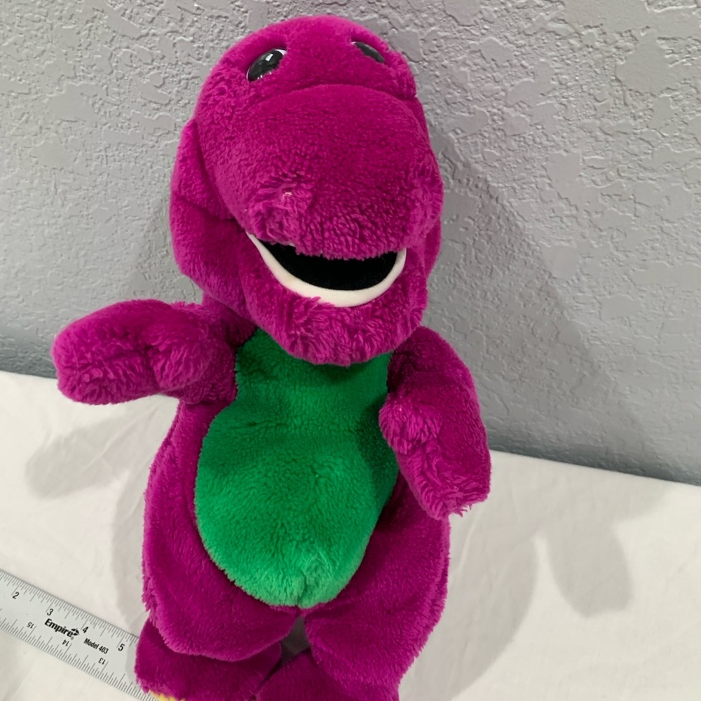 Purple and Green Stuffed Dinosaur Toy